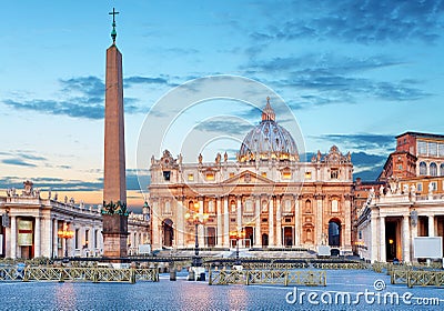 Vatican, Rome St. Peters Basilica Editorial Stock Photo