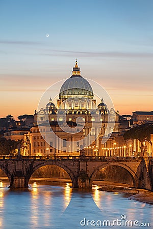 Vatican (Rome) during sunset Editorial Stock Photo