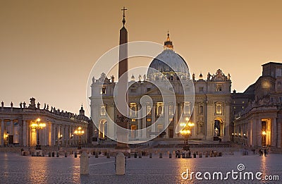 Vatican - St. Peters Basilica - Rome - Italy Editorial Stock Photo