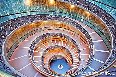 Vatican vortex stairs colorful view from above Editorial Stock Photo