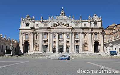 Vaticano City, VC, Vatican - August 16, 2020: empty Saint Peter Editorial Stock Photo