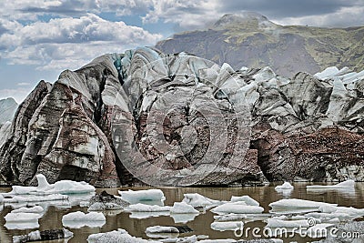 Vatnajökull: the largest and most voluminous ice cap in Iceland, and the second largest in area in Europe. Stock Photo