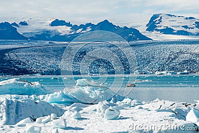 Vatnajokull glacier at Jokulsarlon, Iceland Stock Photo