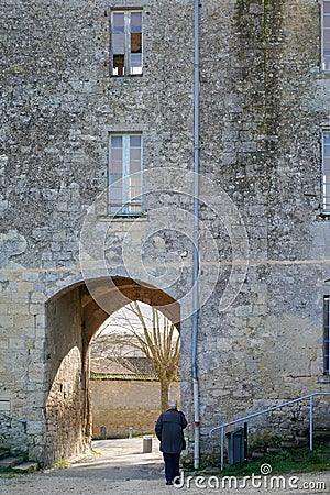 Vauban Blaye citadel entrance arch France Gironde Aquitaine Editorial Stock Photo