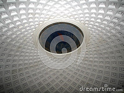 The vaulted ceiling in the Moscow metro. Stock Photo