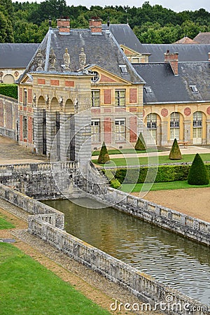 Vaux le Vicomte, France - july 22 2017 : historical castle built by Nicolas Fouquet Editorial Stock Photo