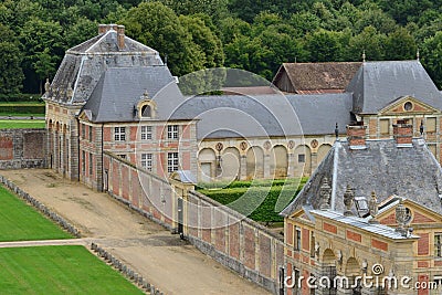 Vaux le Vicomte, France - july 22 2017 : historical castle built by Nicolas Fouquet Editorial Stock Photo