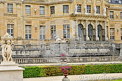 Vaux le Vicomte, France - july 22 2017 : historical castle built by Nicolas Fouquet Editorial Stock Photo