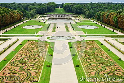 Vaux le Vicomte, France - july 22 2017 : historical castle built by Nicolas Fouquet Editorial Stock Photo