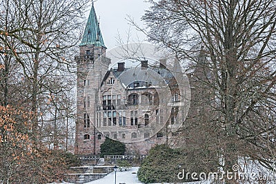 Vaxjo, Sweden - February, 2018. Old scandinavian Teleborg castle in Sweden. Editorial Stock Photo