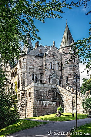 Vaxjo, Sweden - July, 2017. Old scandinavian Teleborg castle in Sweden Editorial Stock Photo