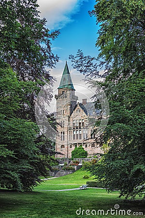 Vaxjo, Sweden - July, 2017. Old scandinavian Teleborg castle in Sweden. Editorial Stock Photo