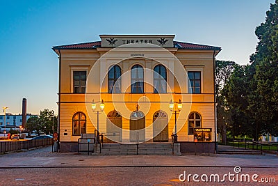 Vaxjo, Sweden, July 15, 2022: Theatre in Swedish city Vaxjo Editorial Stock Photo