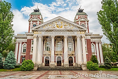 Ivan Vazov Theatre, Sofia, Bulgaria Editorial Stock Photo