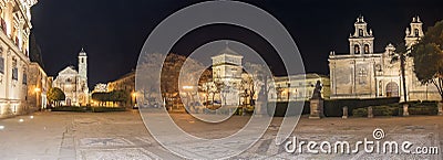 Vazquez Molina Square at night, Ubeda, Spain Stock Photo