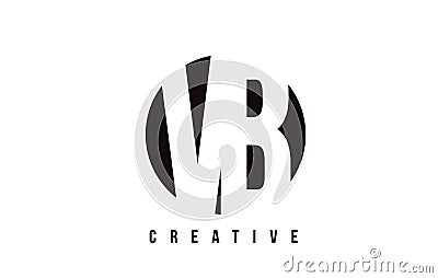 VB V B White Letter Logo Design with Circle Background. Vector Illustration