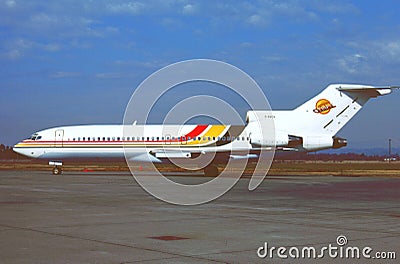 VCHC Enterprises NHL Canucks Boeing B-727-22 C-GVCH CN18853 LN189 , Taken in February 1984 . Editorial Stock Photo