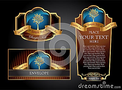 Vctor luxury labels Vector Illustration