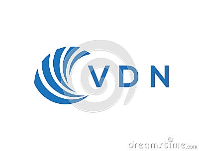 VDN letter logo design on white background. VDN creative circle letter logo concept. VDN letter design Vector Illustration