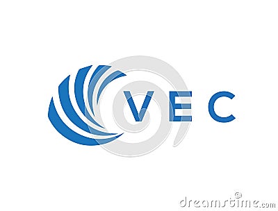VEC letter logo design on white background. VEC creative circle letter logo concept. VEC letter design Vector Illustration