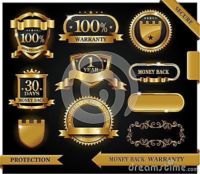 Vector 100% satisfaction guaranteed label Vector Illustration