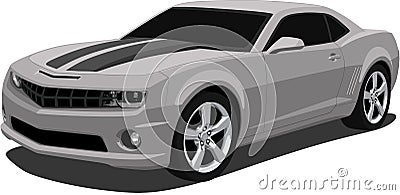 Vector 2009 Camaro Sports Car Vector Illustration
