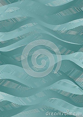 Vector abstract background with aqua web of lines on white Vector Illustration