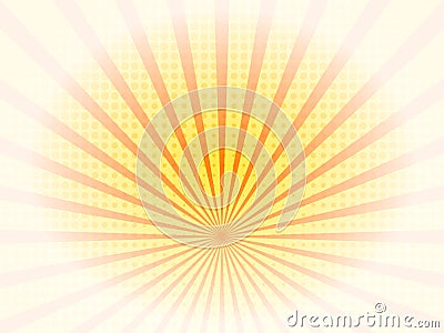 Vector abstract background, Beams, bright yellow circle, retro style, shining backdrop. Stock Photo