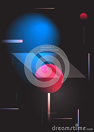 Vector abstract background, Composition colorful fluid abstraction, holographic and gradient color design for background Stock Photo