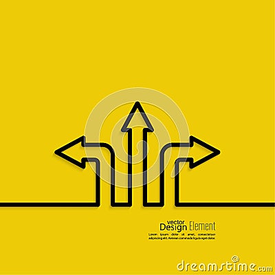 Vector abstract background with direction arrow Vector Illustration