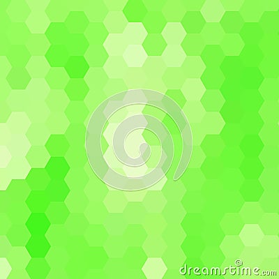 Vector abstract background. Geometric template for prizantation. Green hexagons. eps 10 Stock Photo