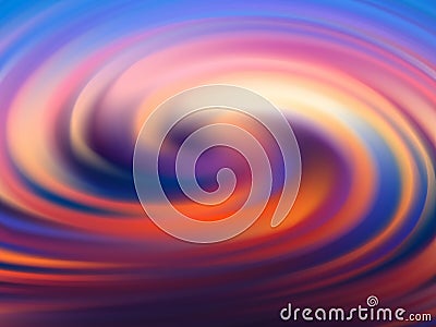 Vector abstract background of sunset color. Circular swirls Vector Illustration