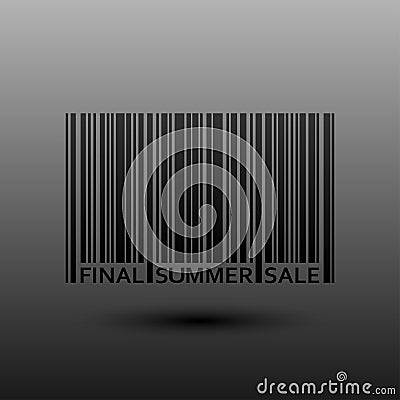 Vector Abstract Barcode. Final Summer Sale. Vector Illustration