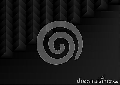 Vector : Abstract black waves surface on black background Stock Photo