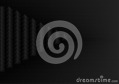 Vector : Abstract black waves surface on black background Vector Illustration