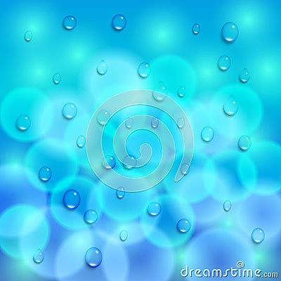 Vector abstract blue background with bokeh effect Vector Illustration