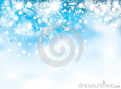 Vector abstract, blue, sparkle background. Vector Illustration