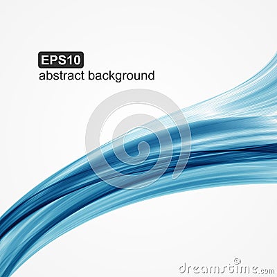 Vector abstract blue waves background Vector Illustration