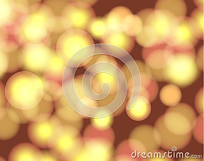 Vector Abstract Blur Background, Shining Illustration, Light Yellow Glittering Backdrop, Circles. Vector Illustration