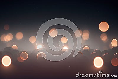 vector abstract bokeh lights background,AI generate Stock Photo