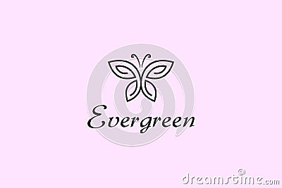 Vector abstract butterfly logo designs.evergreen, Nature,seeding,eco,bio,soil, growth logo design with minimal style Vector Illustration