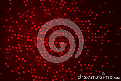 Vector abstract card background circle of red dots on dark blank space Vector Illustration
