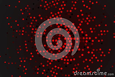 Vector abstract card background circle of red dots on dark blank space Vector Illustration