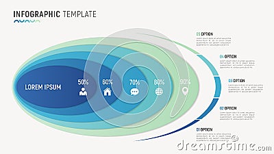 Vector abstract chart infographic template for data visualizatio Vector Illustration