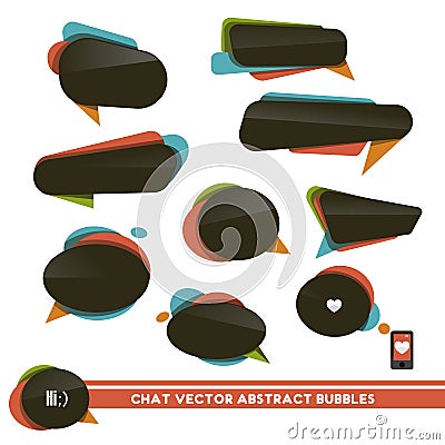 Vector abstract chat bubbles Vector Illustration
