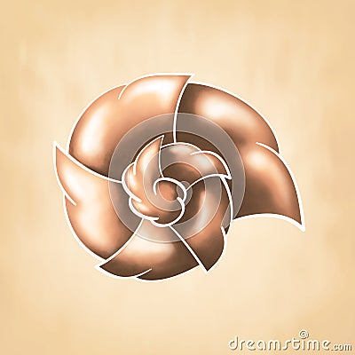 Vector abstract chocolate cochlea Vector Illustration