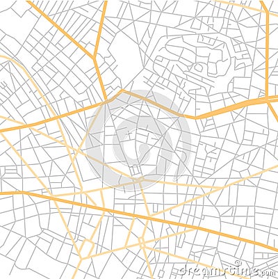 Vector abstract city map with small pointers Vector Illustration