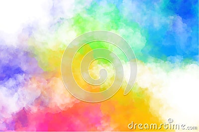 Vector abstract colorful background with colorful clouds, smoke, multicolor dust, paint. Multicolored concept Vector Illustration