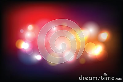 Vector abstract Colorful bokeh background with blur bokeh light effect. Vector Illustration