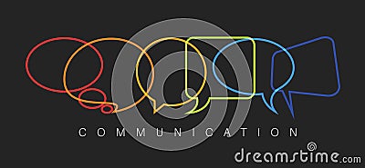 Vector abstract Communication concept illustration Vector Illustration